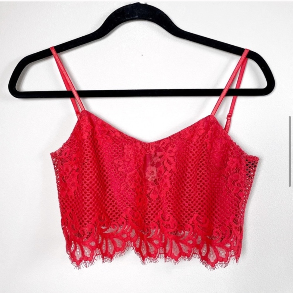 For Love & Lemons Tiki Bar Lace Crop Camisole S